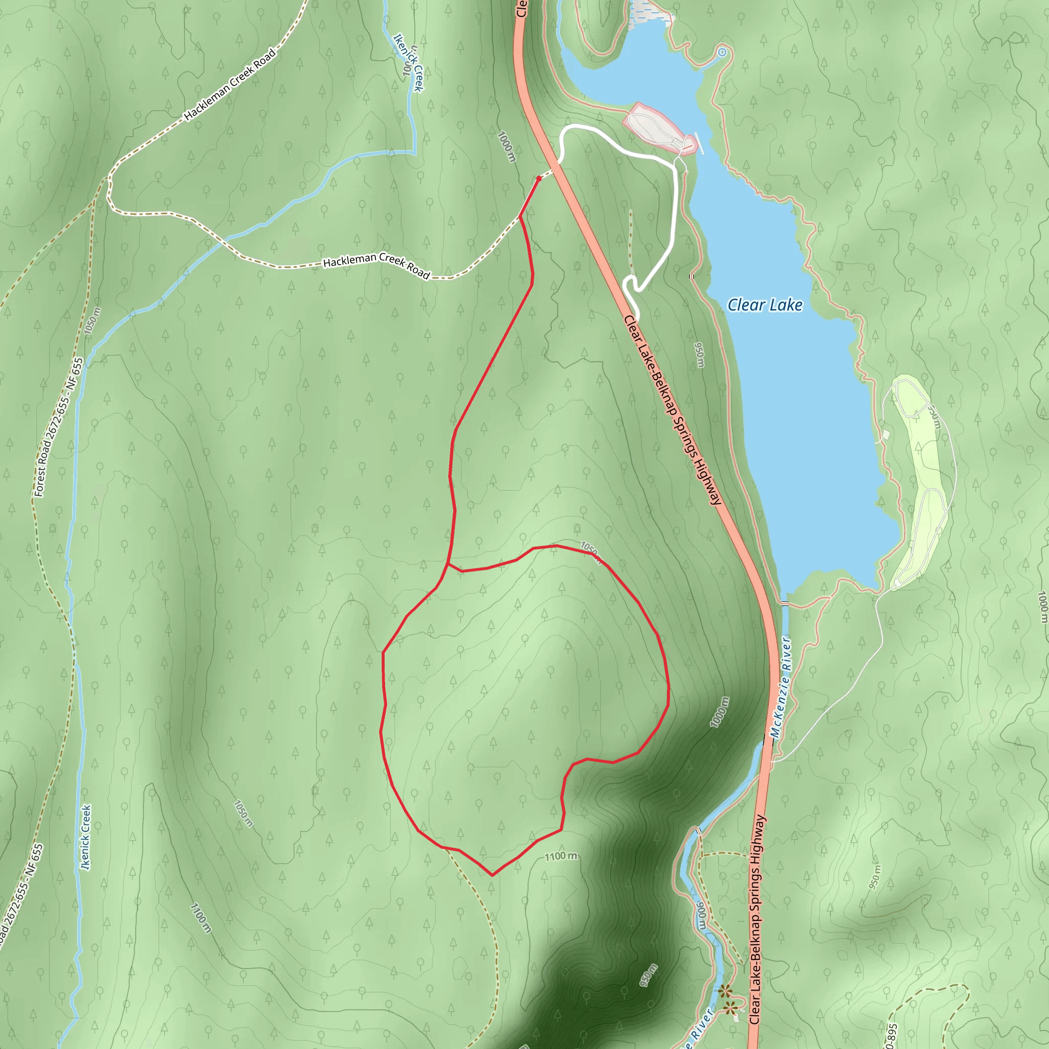 Hackleman Creek Road Loop - South mobile static map