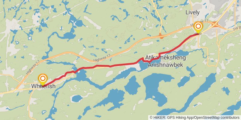Waterfront Trail stage 114 Map