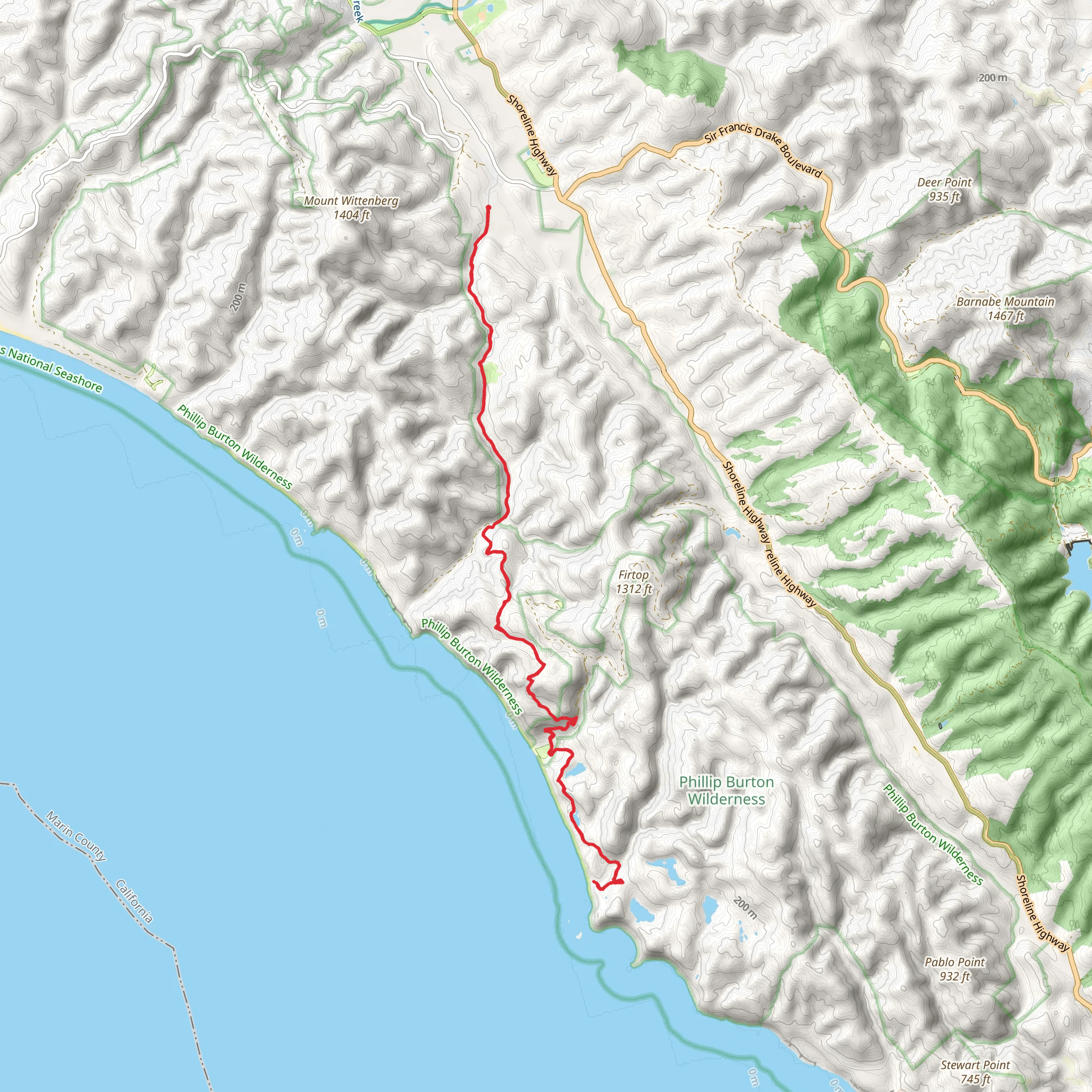 Bear Valley Trail mobile static map