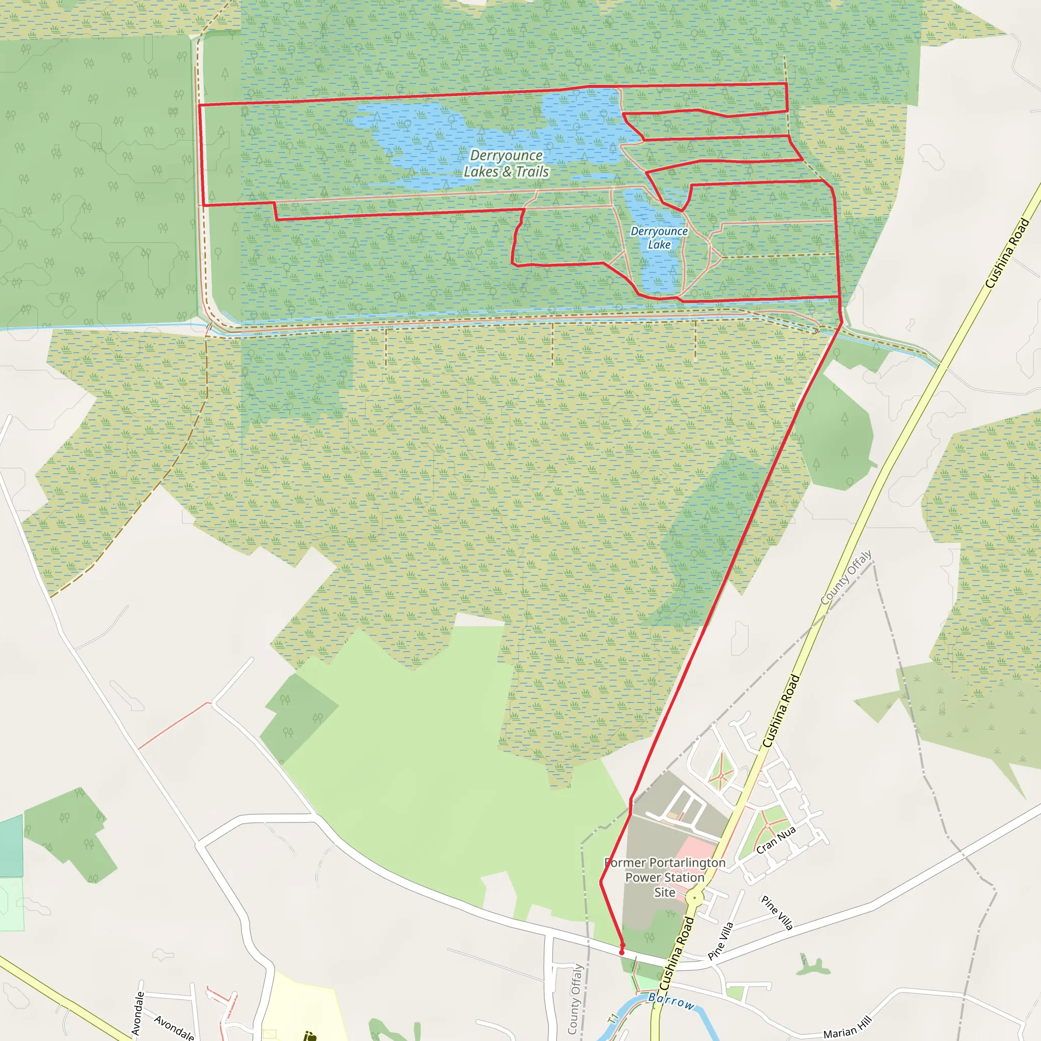 Derryounce Bog Oak Walk mobile static map