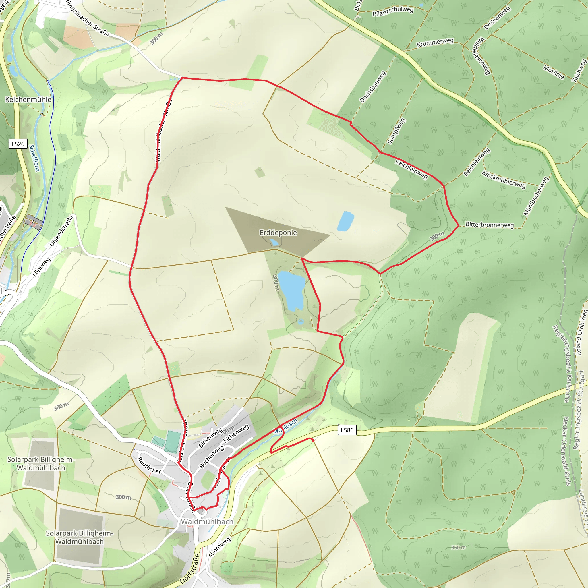 Waldmühlbach Loop mobile static map