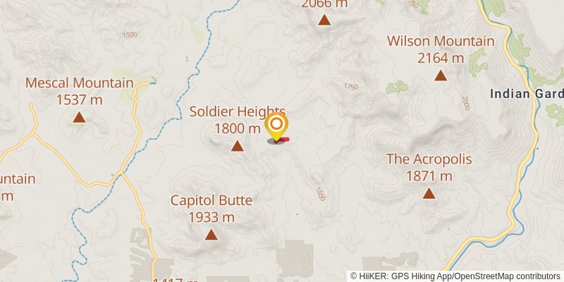 Soldier Pass Trail spur 1 Map