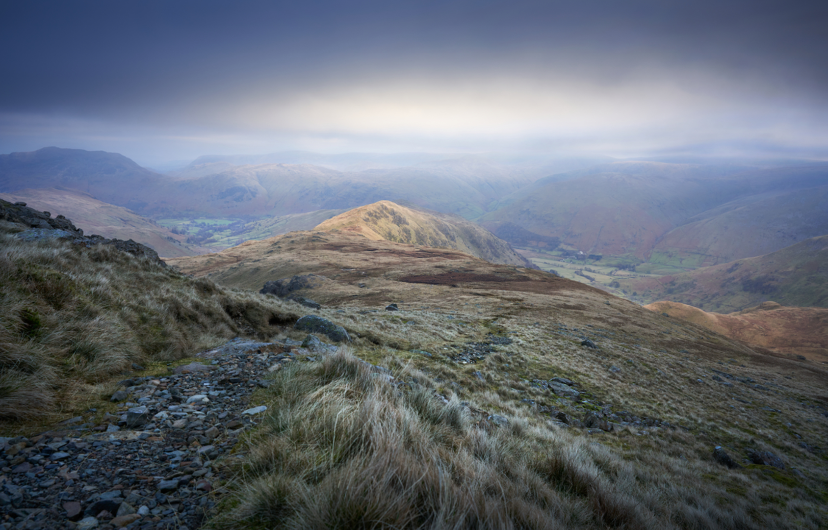 An image depicting the trail Hartsop Above How and its surrounding area.