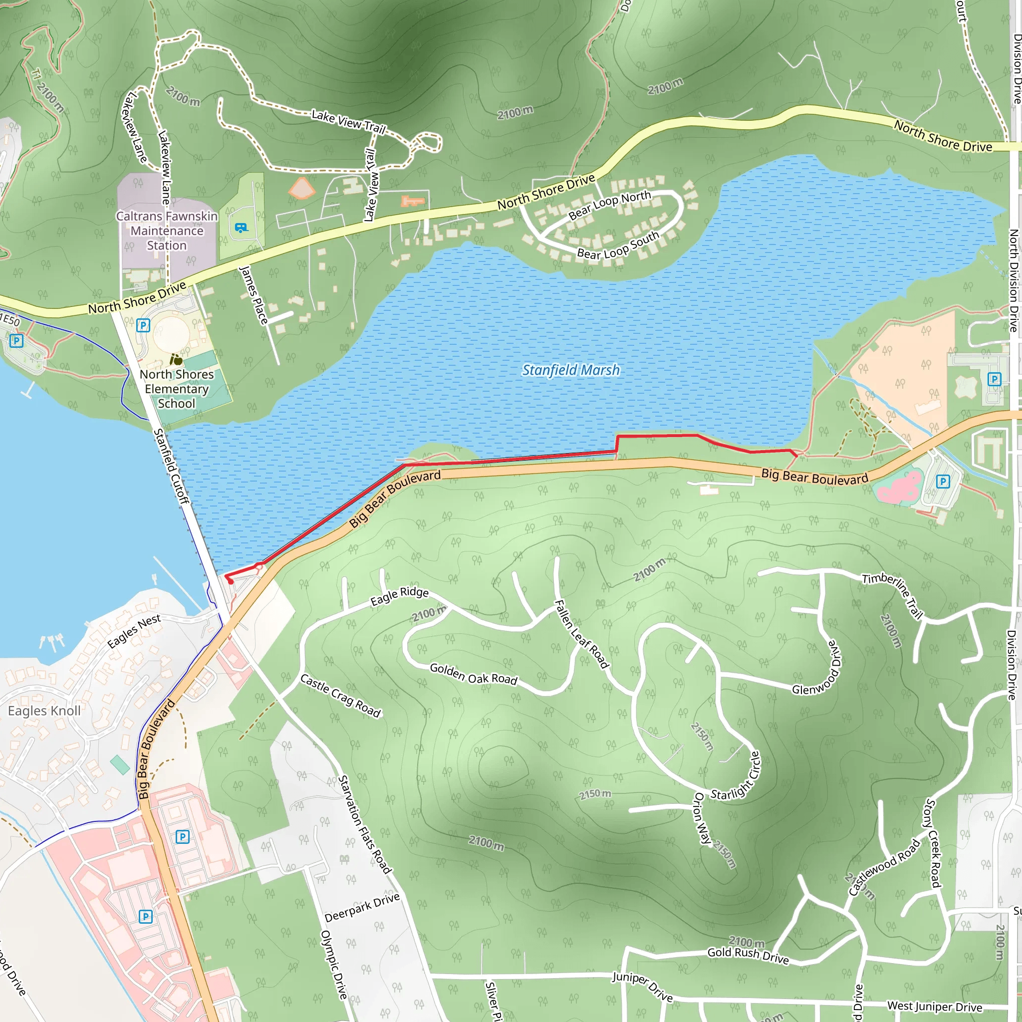 Big Bear Boulevard mobile static map
