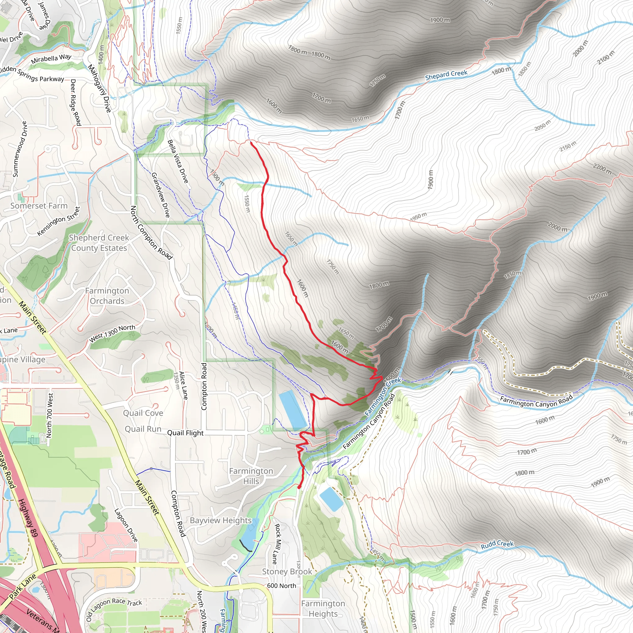 Farmington Farm Trail mobile static map