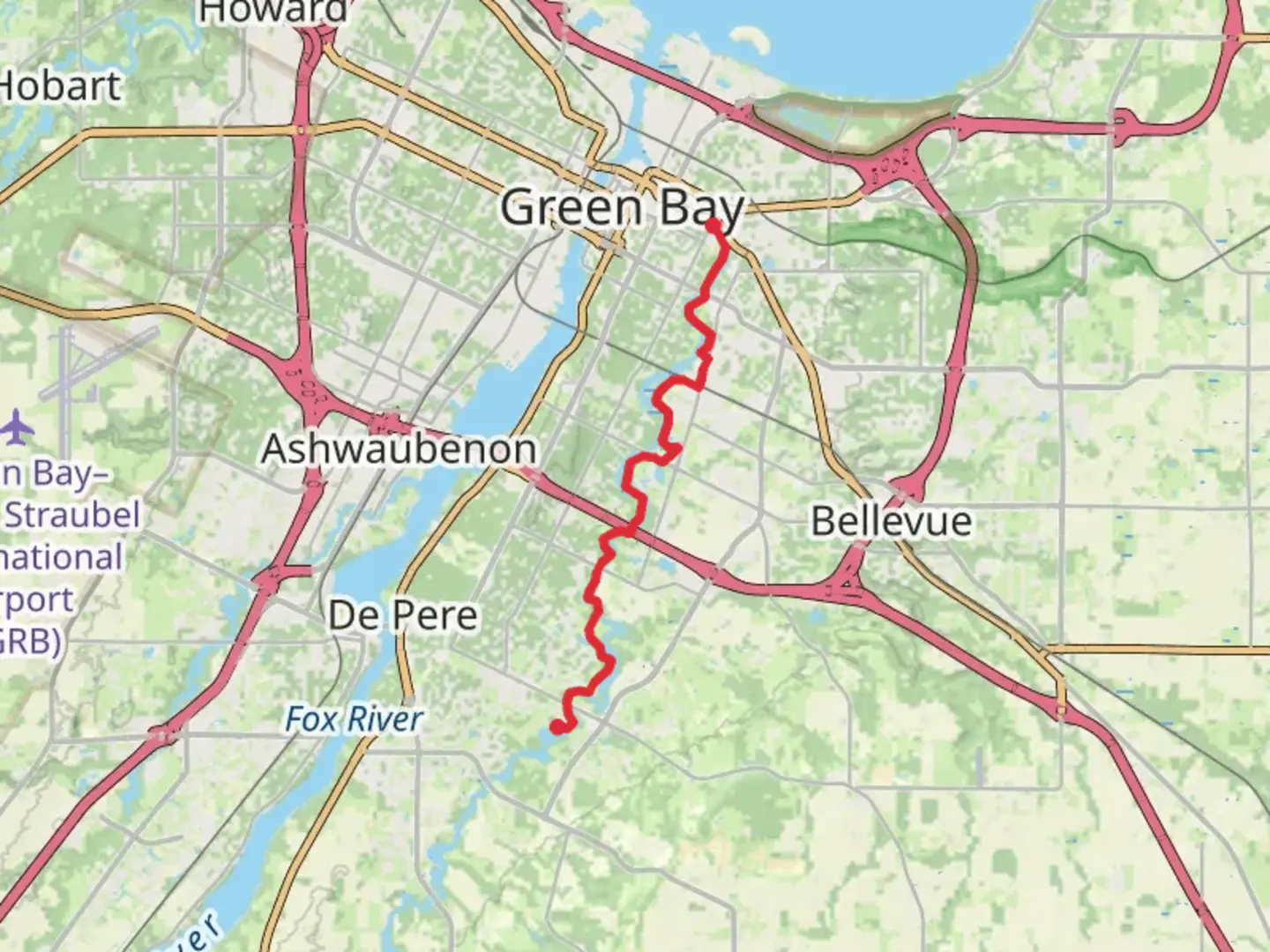 An image depicting the trail East River Trail and its surrounding area.