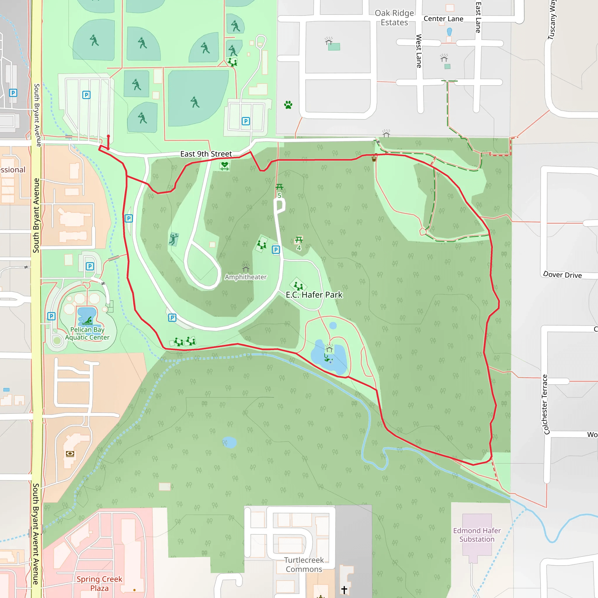 East Lane Loop mobile static map