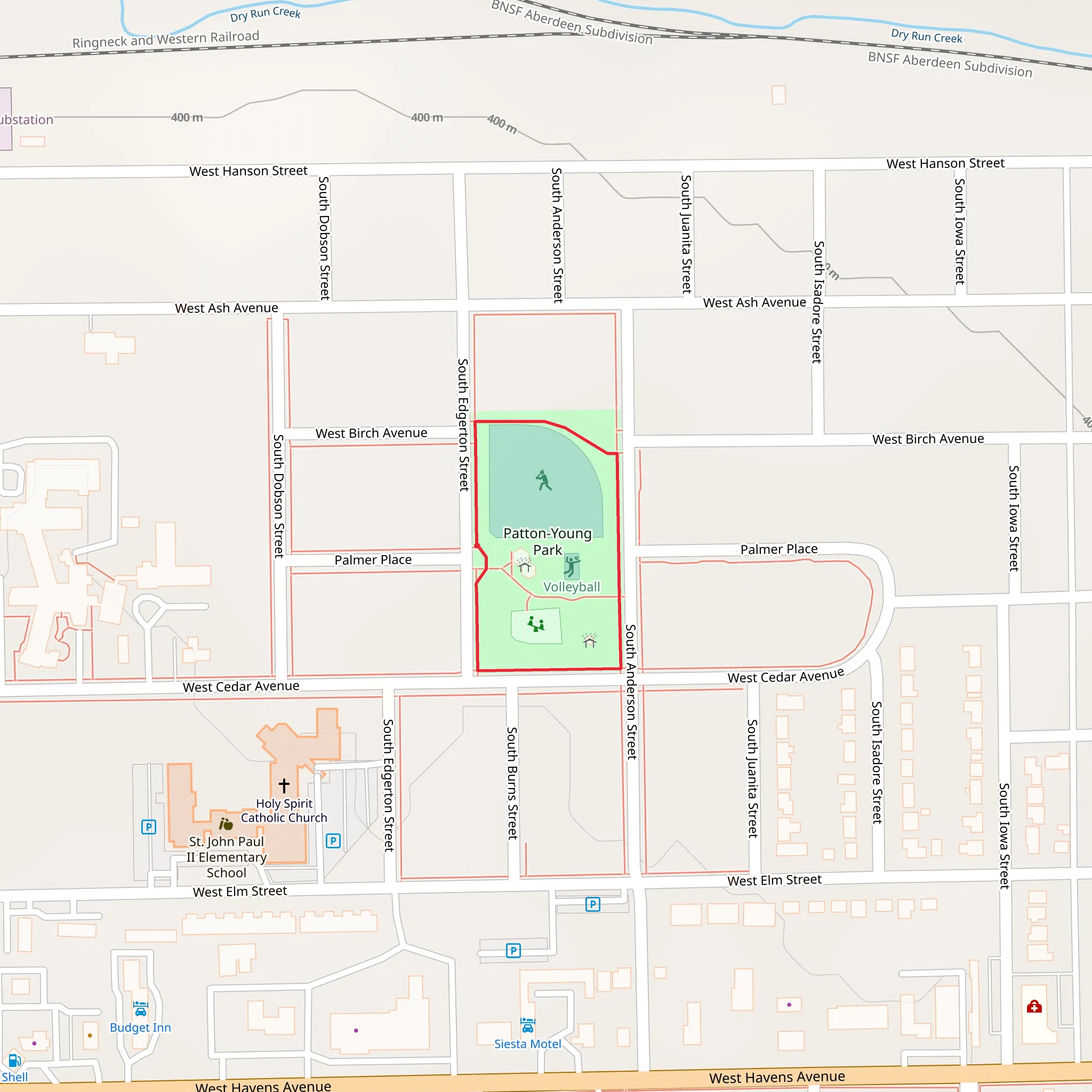 Patton-Young Park Loop mobile static map