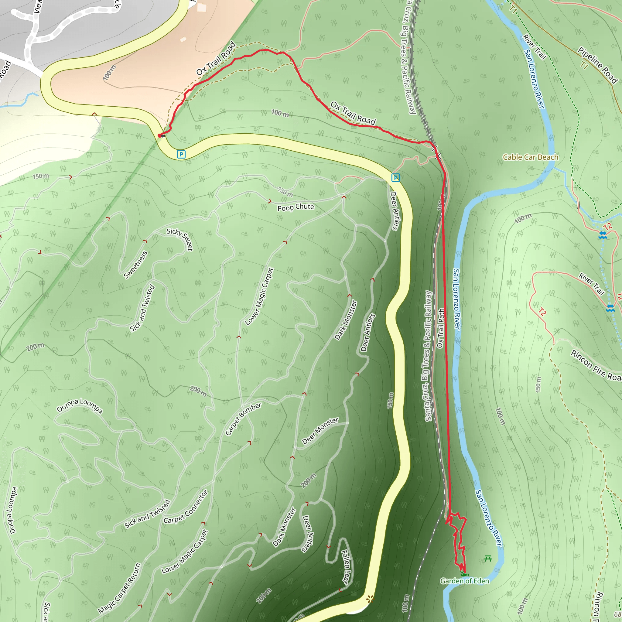 Ox Trail Path mobile static map