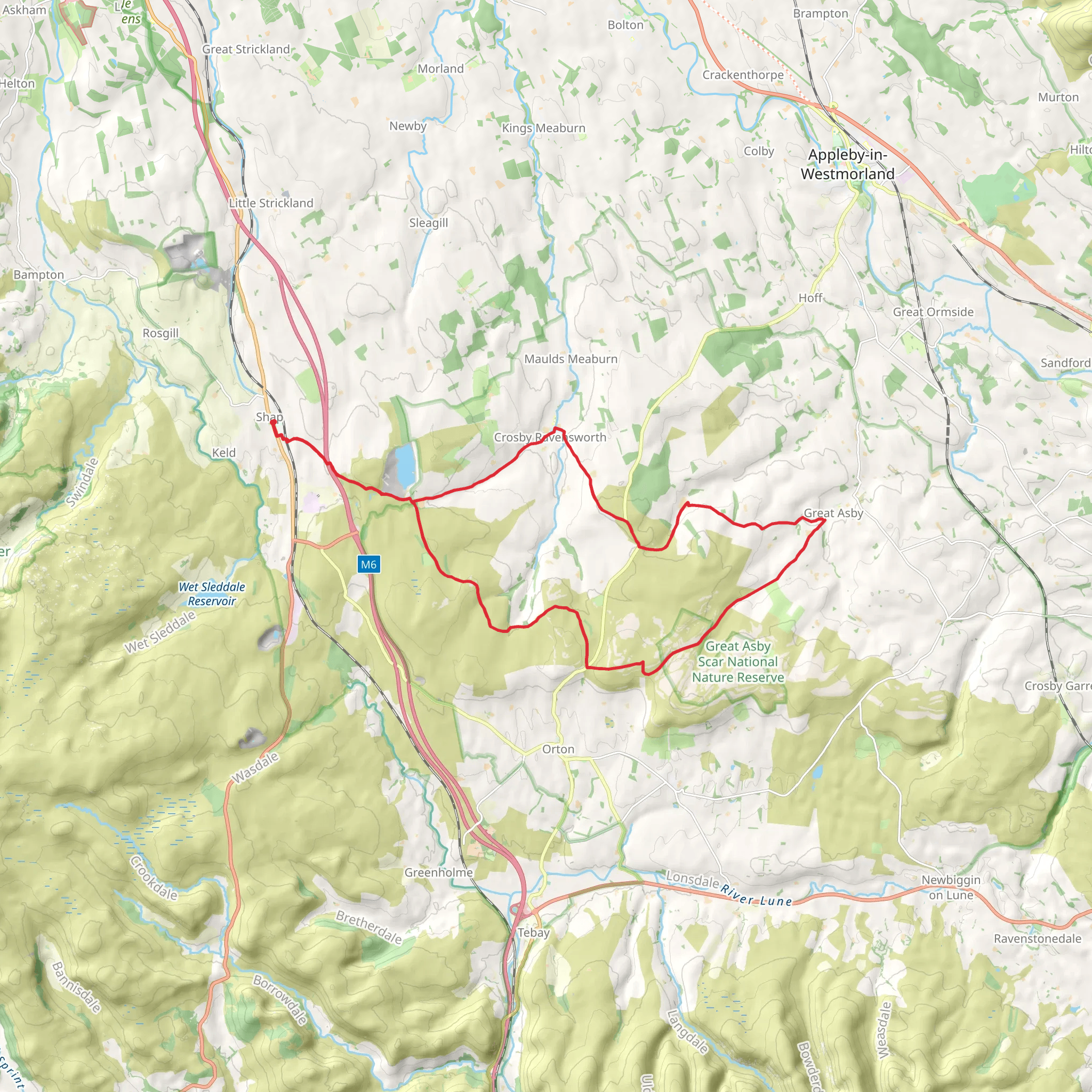 Shap, Great Atsby and Beacon Hill Loop mobile static map