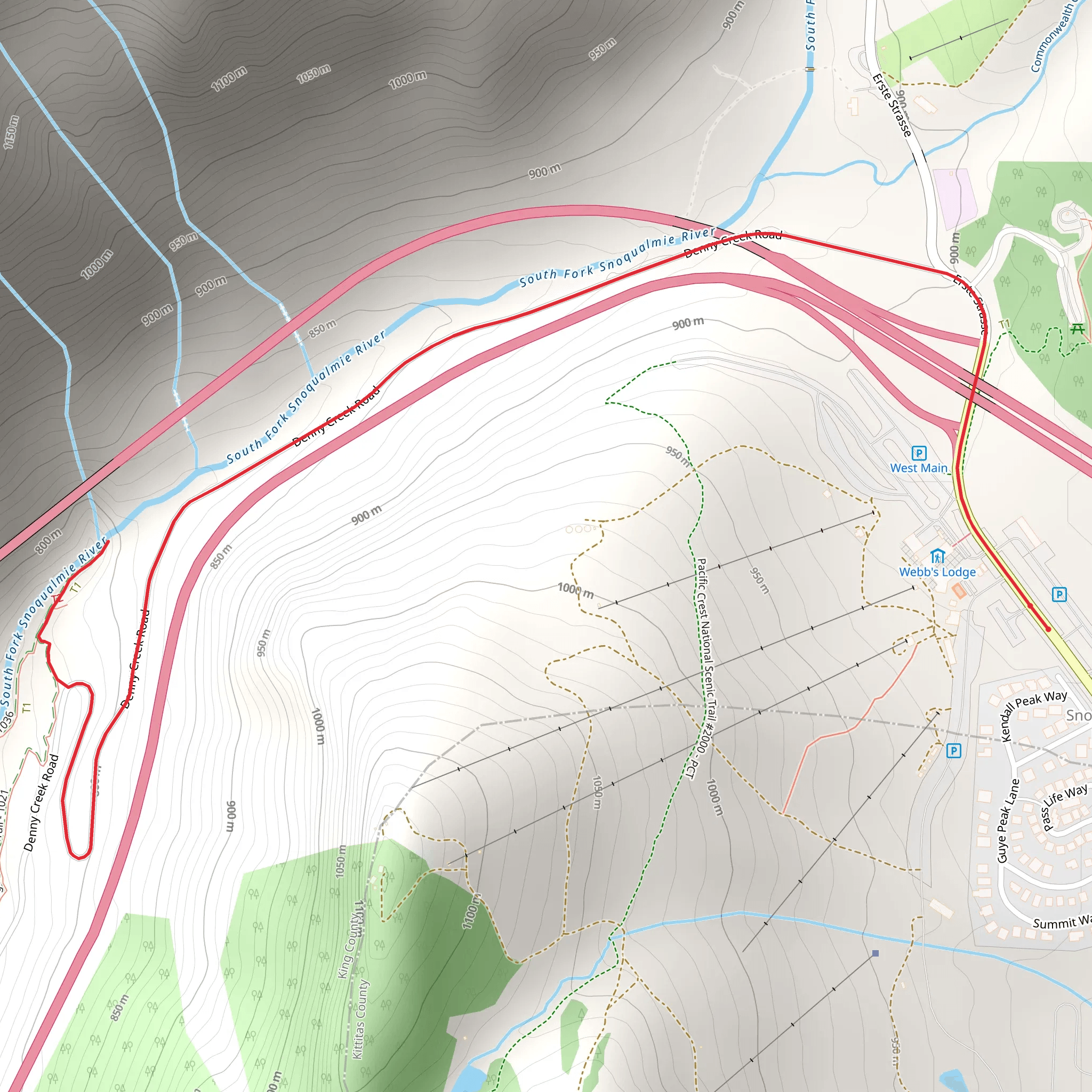 Franklin Falls mobile static map