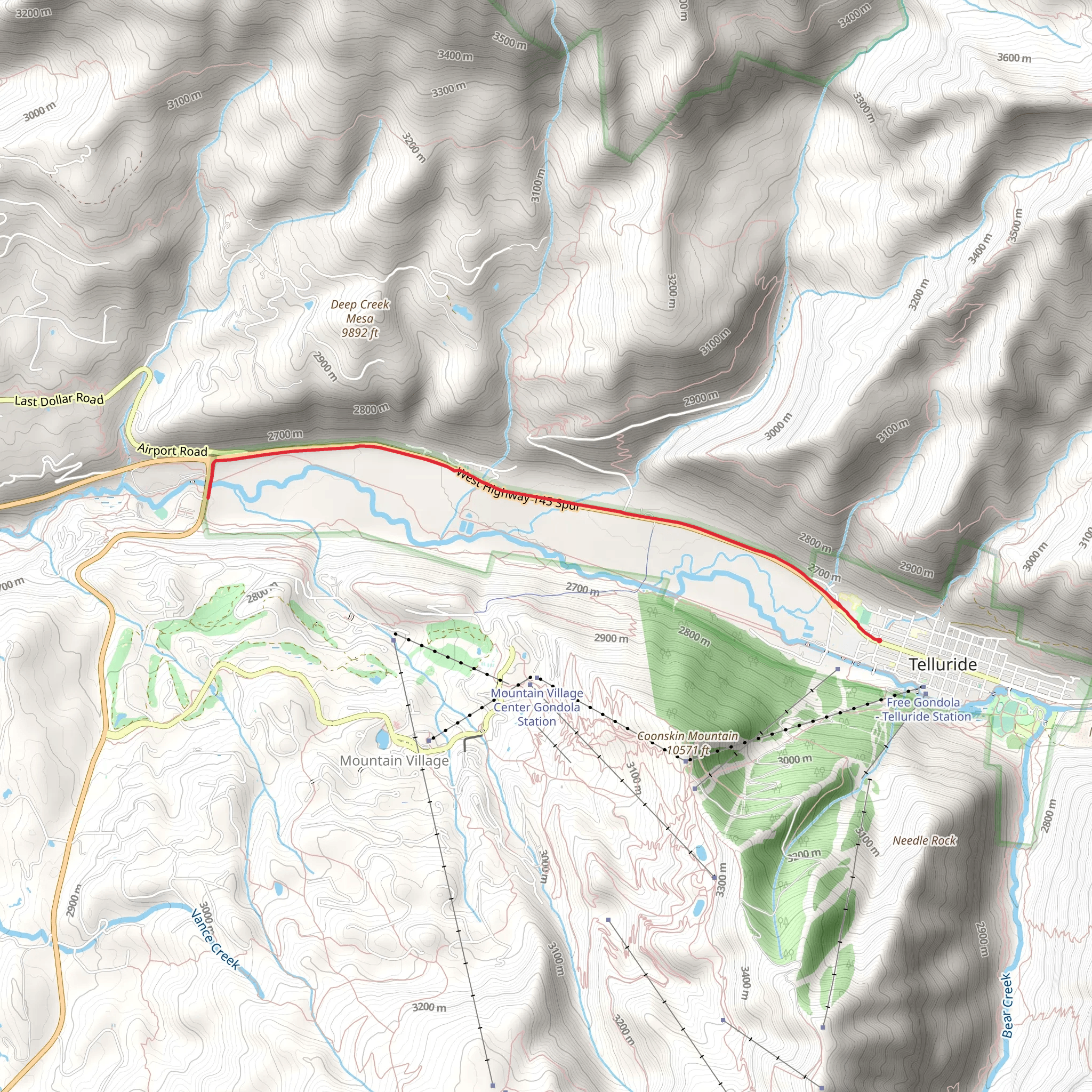 Telluride Path mobile static map