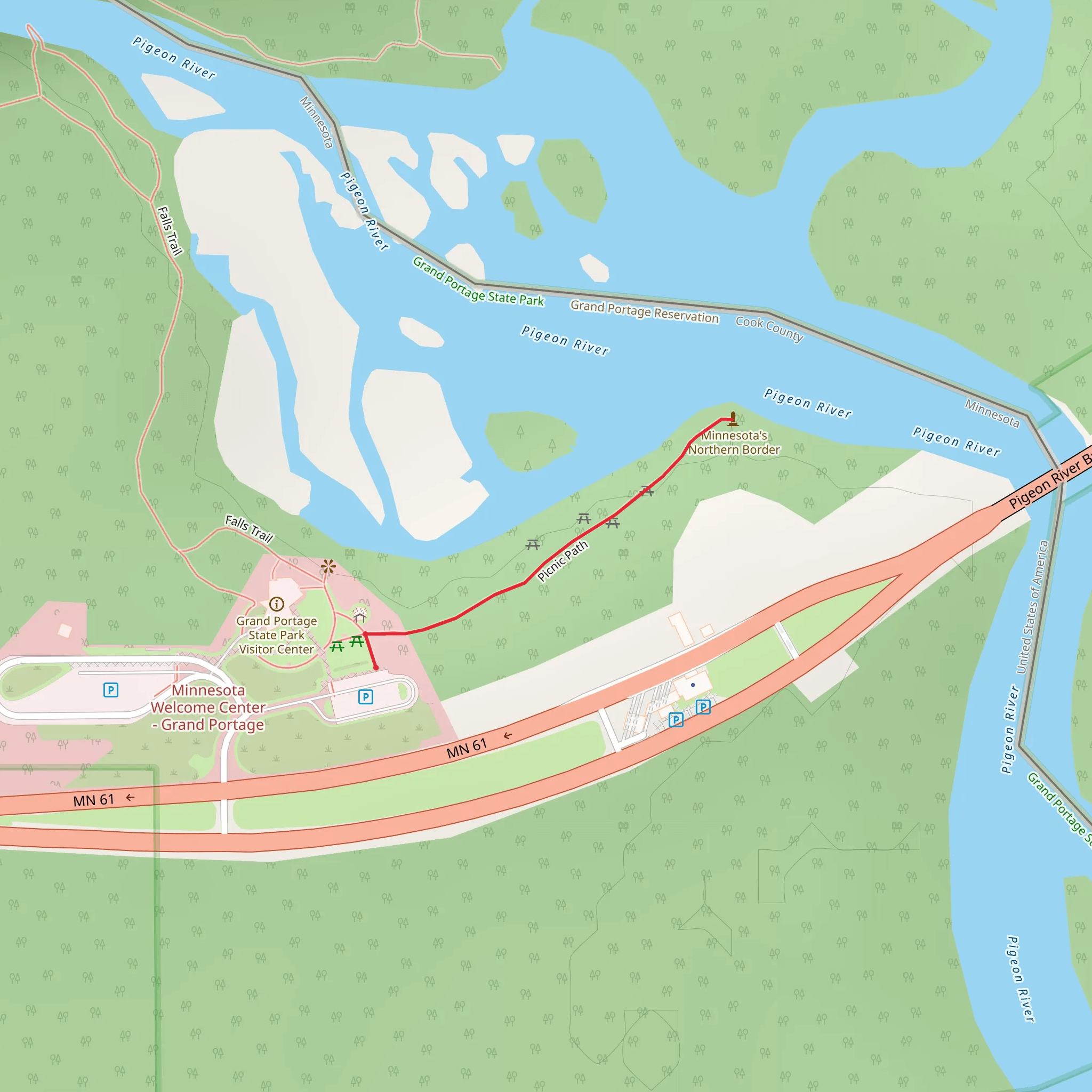Picnic Path mobile static map