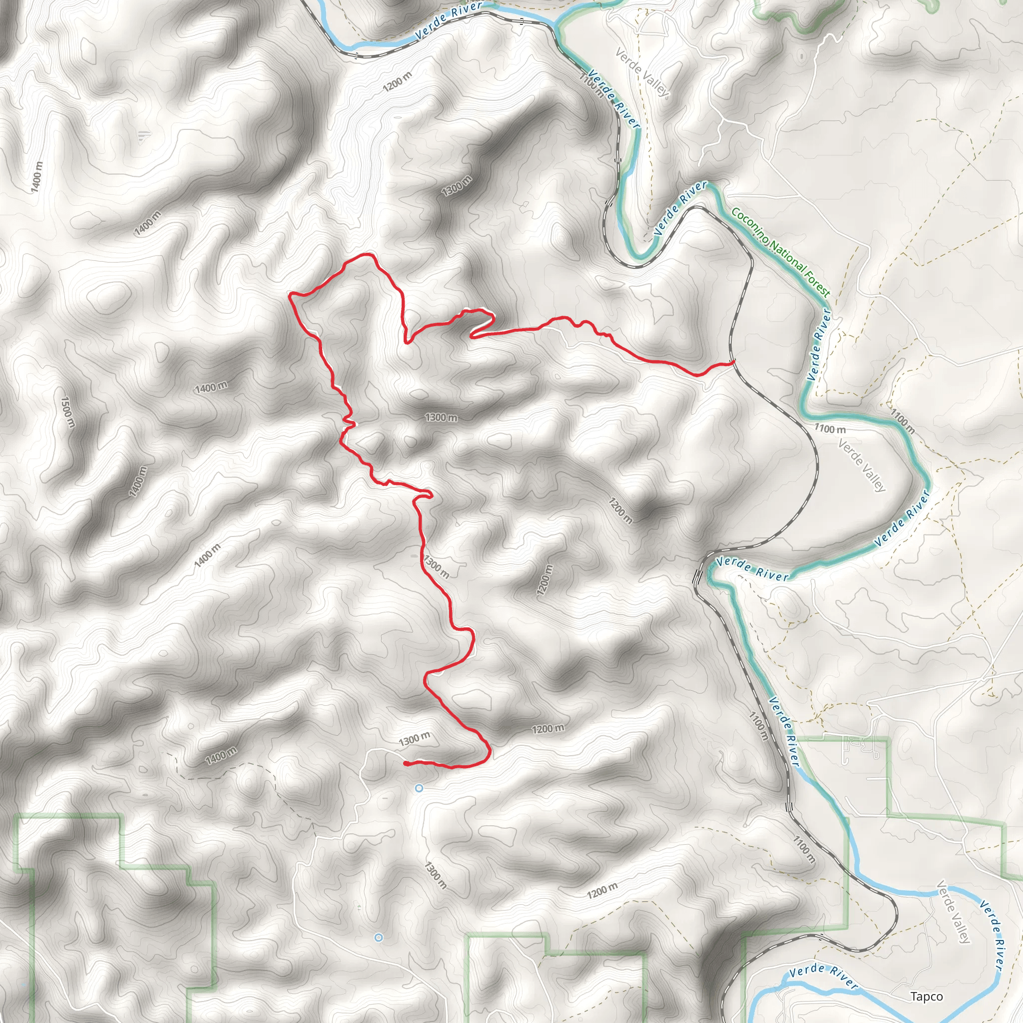 Sob Canyon Trail mobile static map