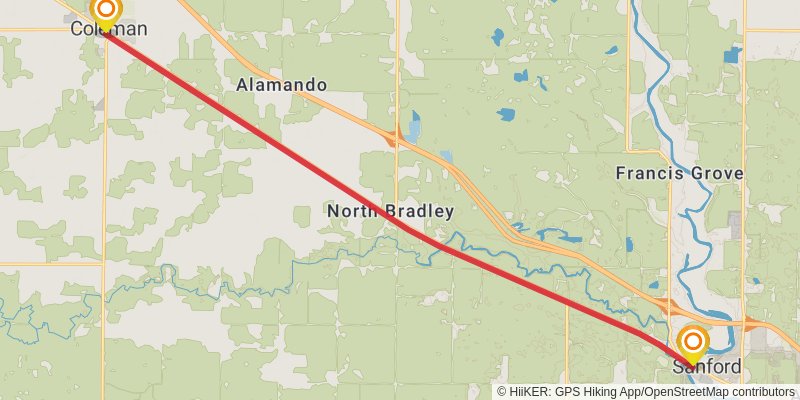 Pere Marquette Trail stage 2 Map