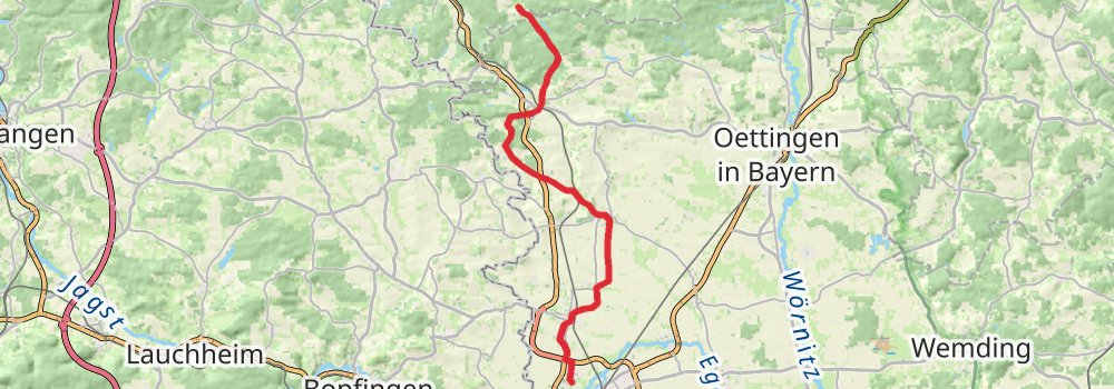 Romantische Straße stage 12 Map
