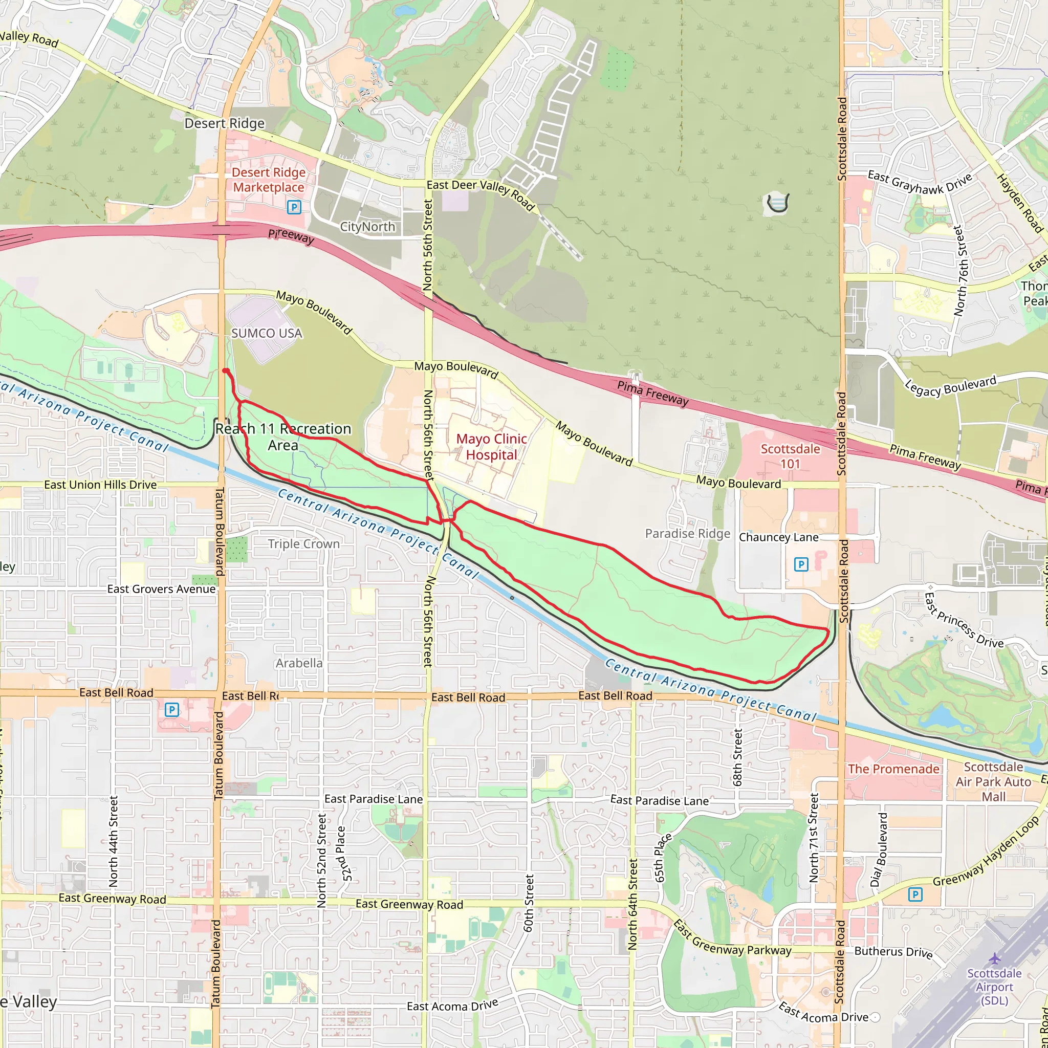 Reach 11 Recreation Area Loop mobile static map