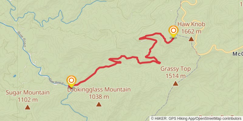 Southeastern Serpentine Trail stage 43 Map