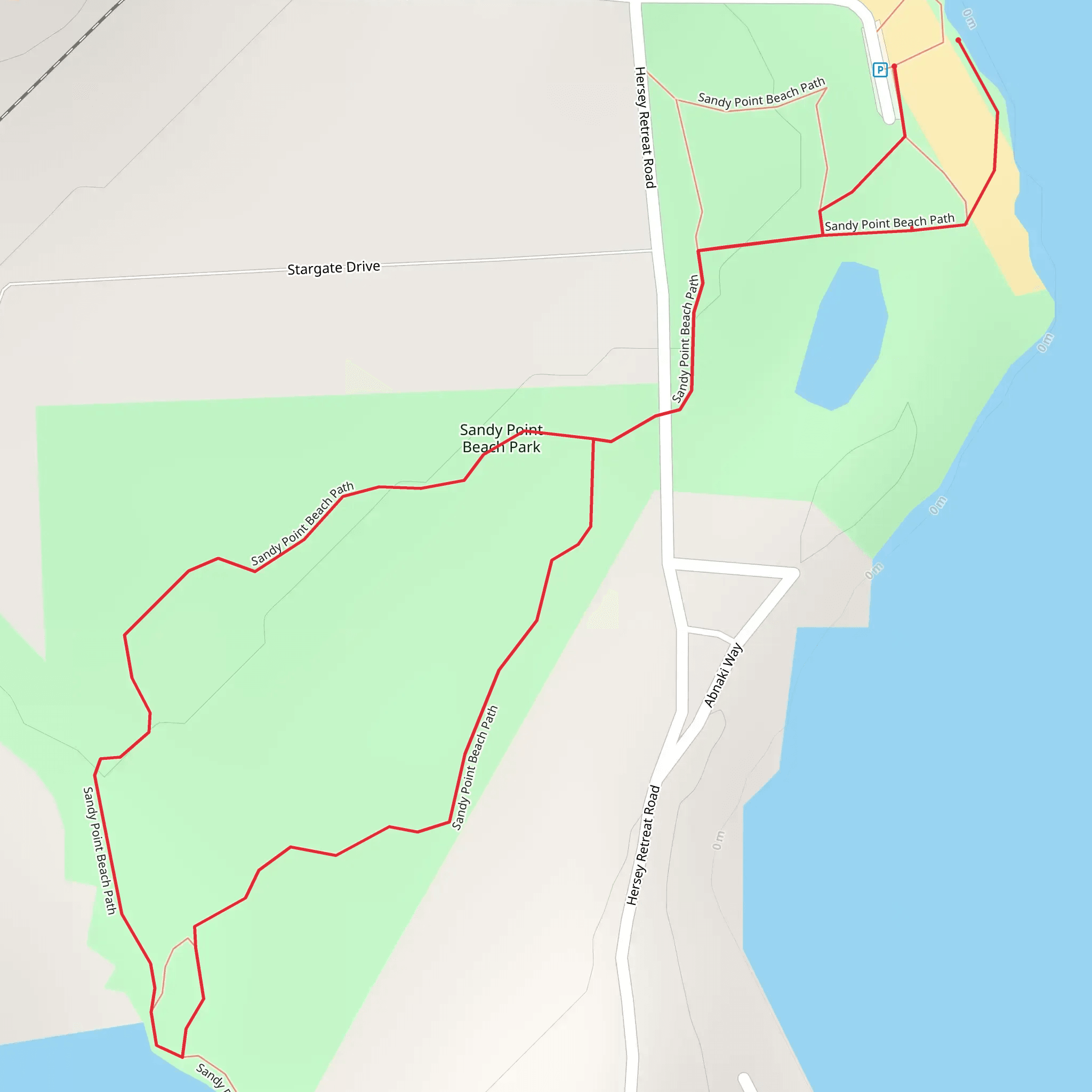 Sandy Point Loop mobile static map