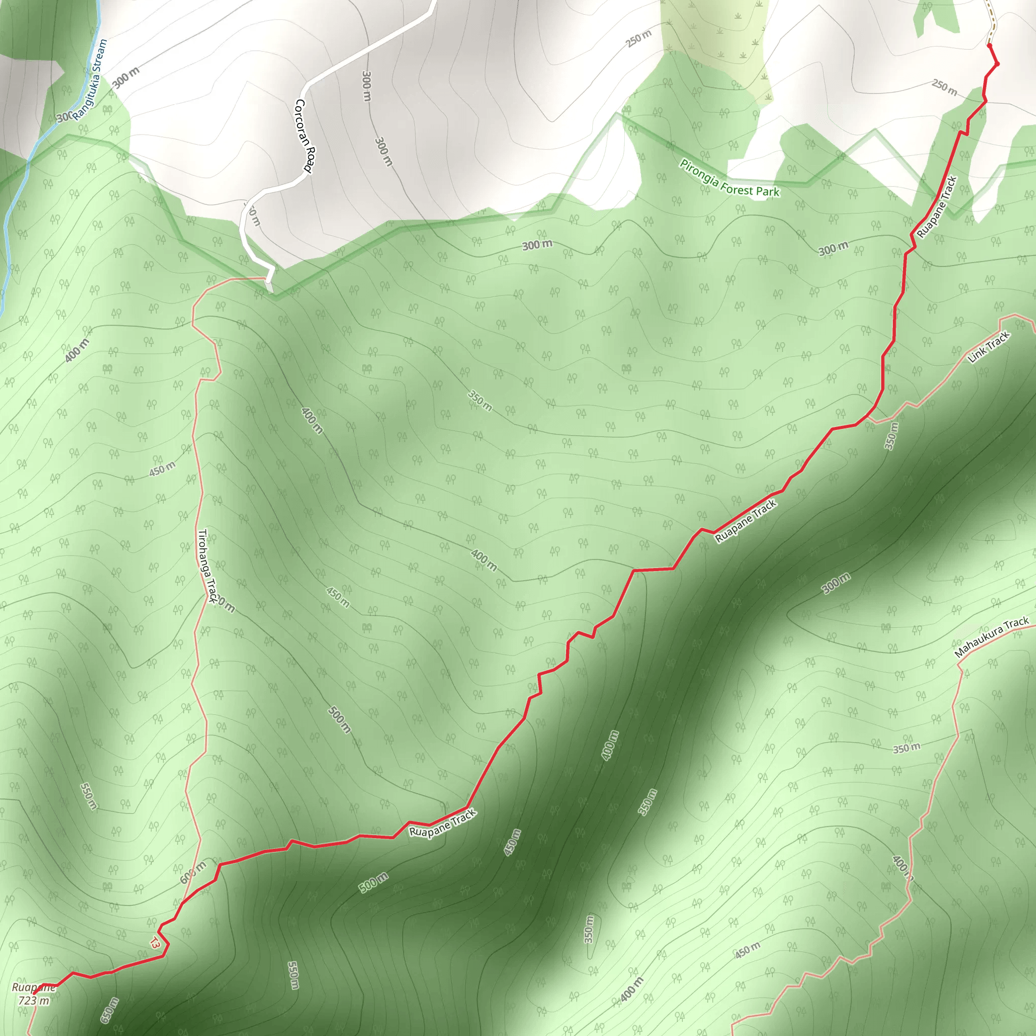 Ruapane Track mobile static map