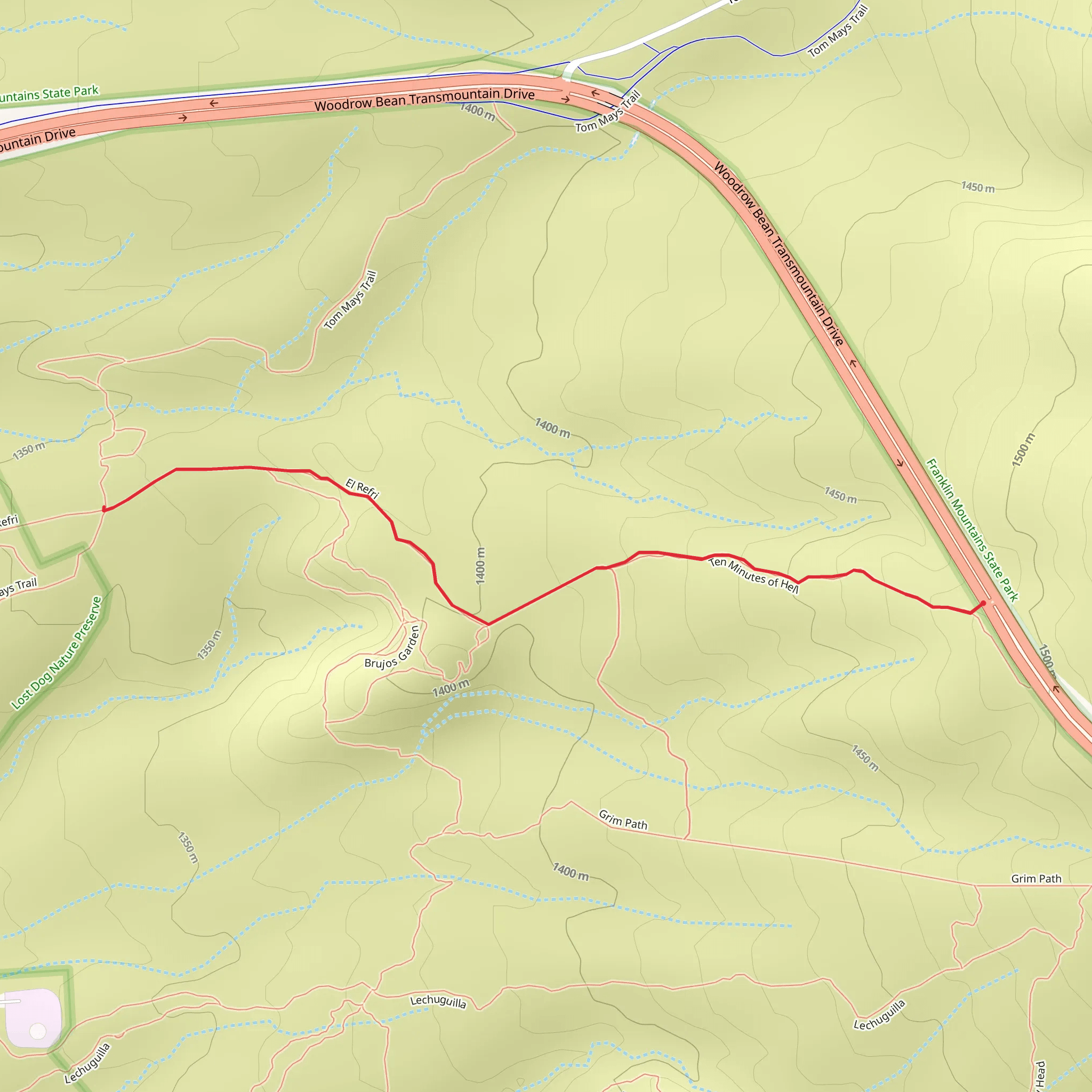 Ten Minutes of Hell Path mobile static map