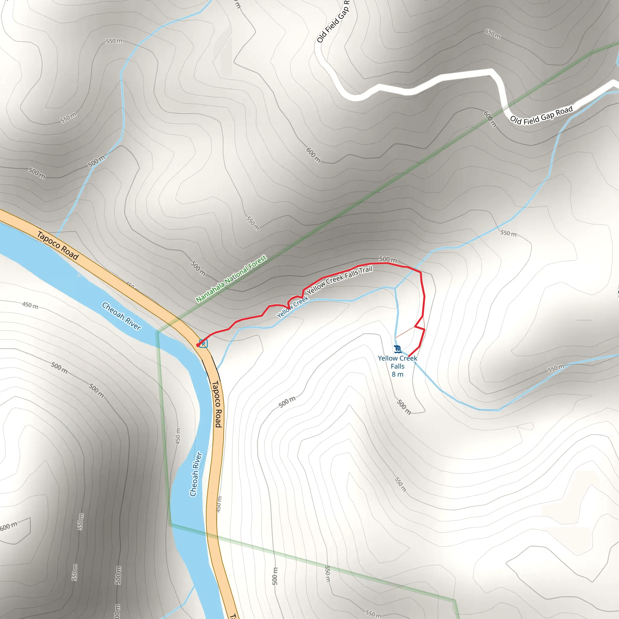 Yellow Creek Falls mobile static map