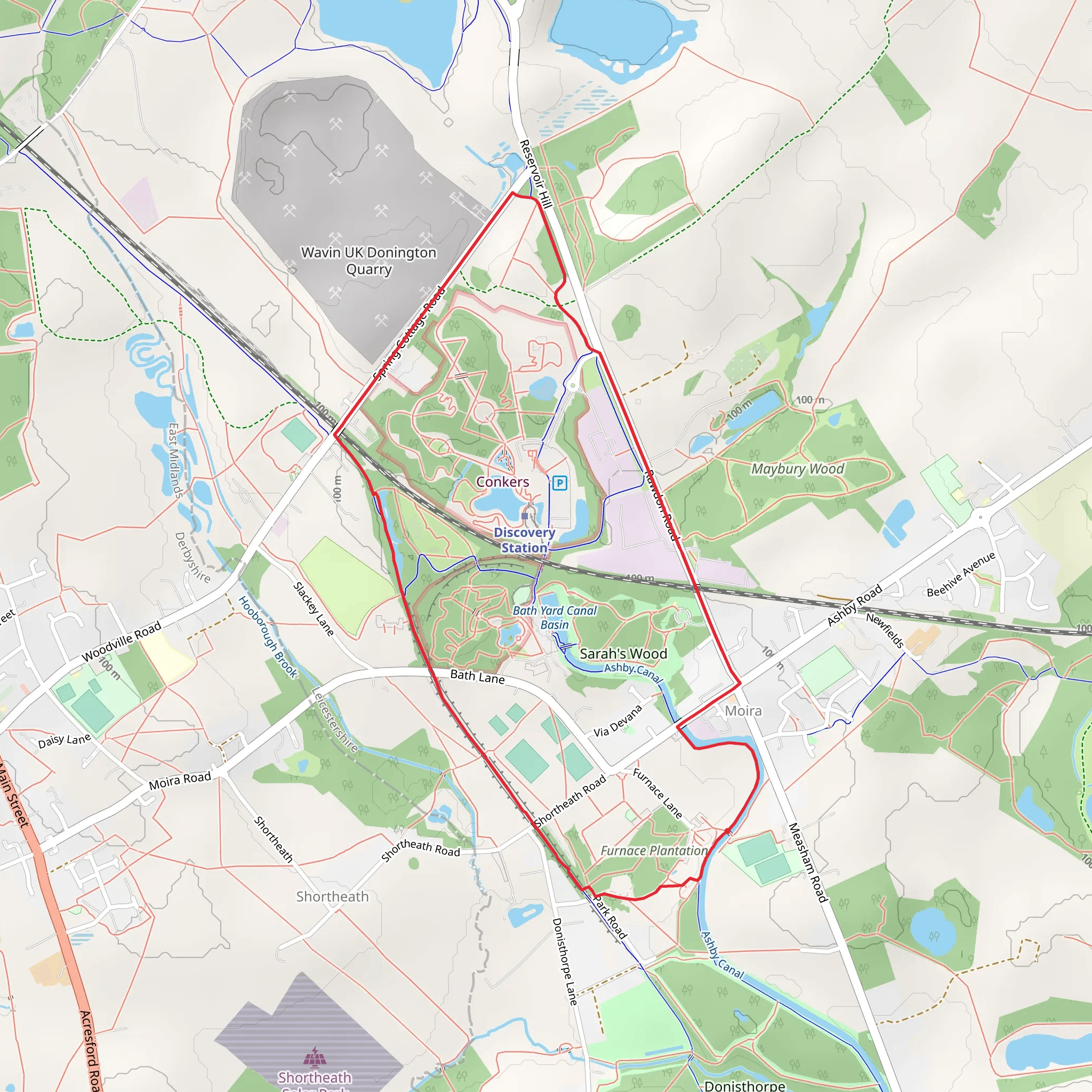 Conkers National Forest Loop mobile static map