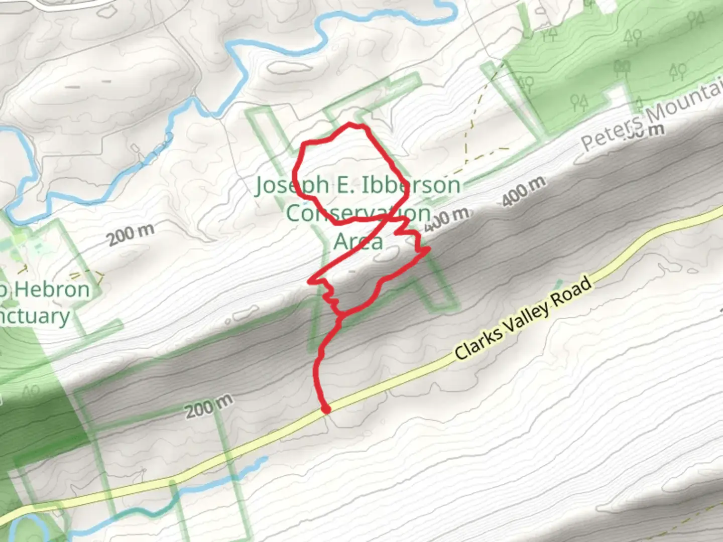 An image depicting the trail WhiteTail and Victoria Trail Loop and its surrounding area.