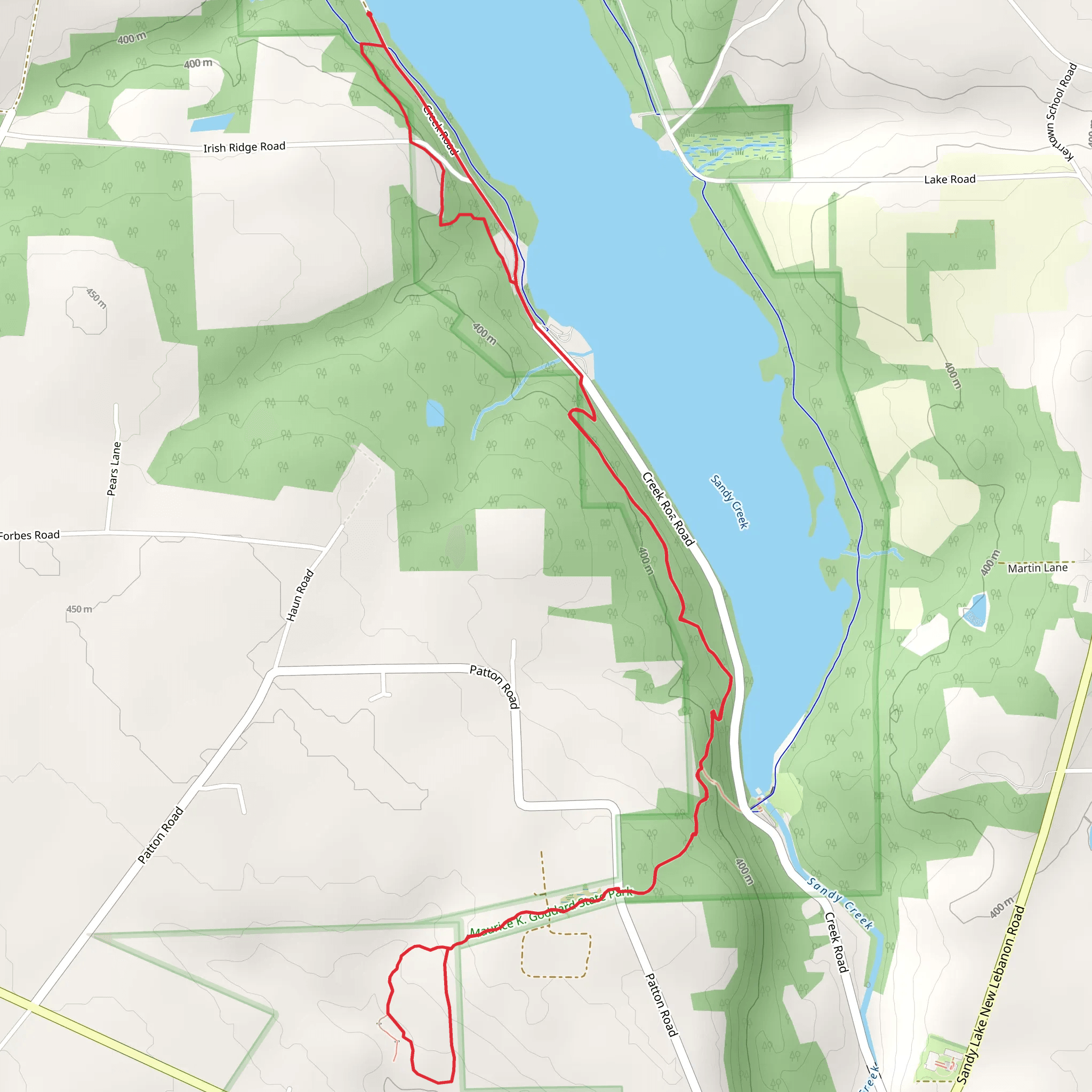 Goddard-McKeever Trail Loop mobile static map