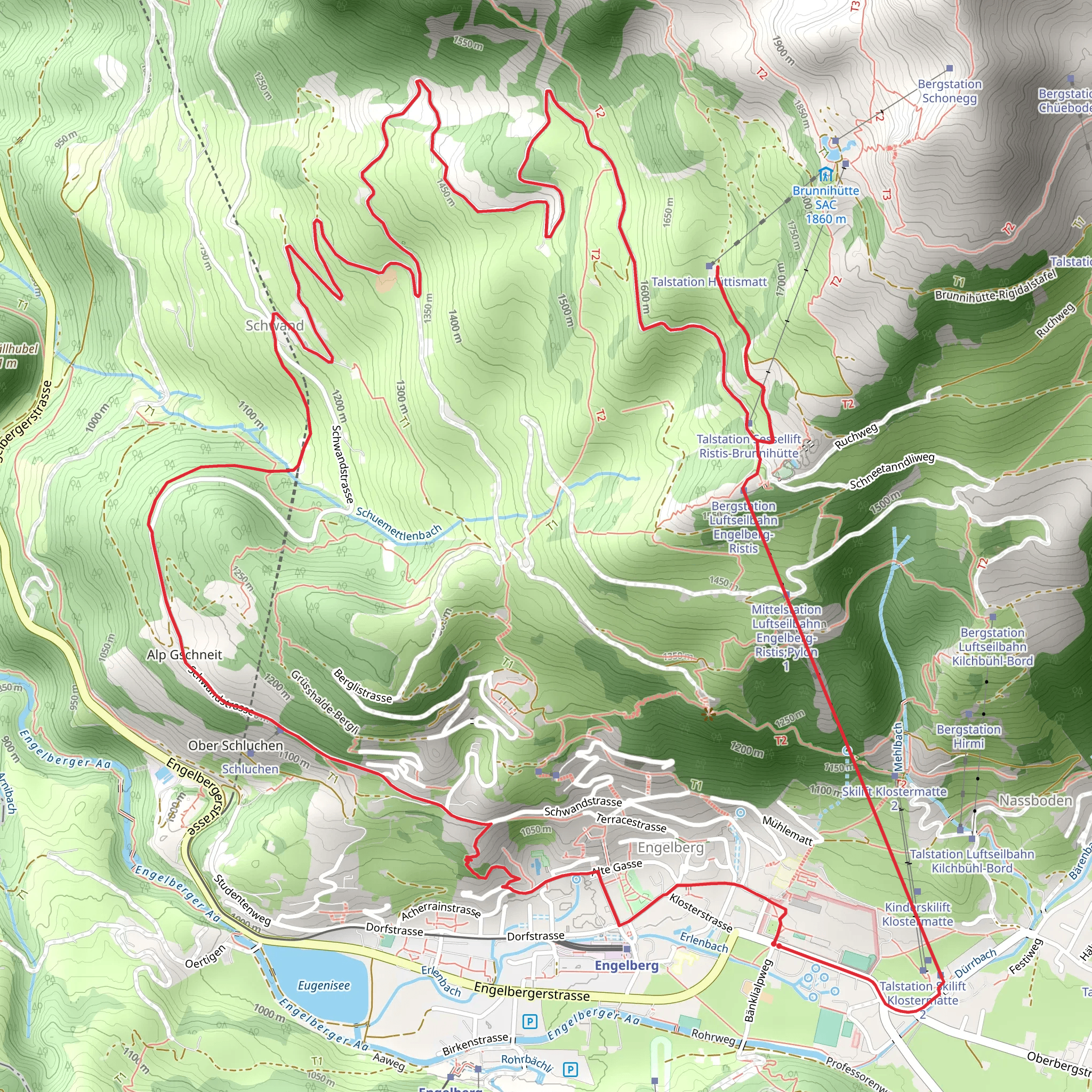 Alpine Cheese Trail - Brunni mobile static map