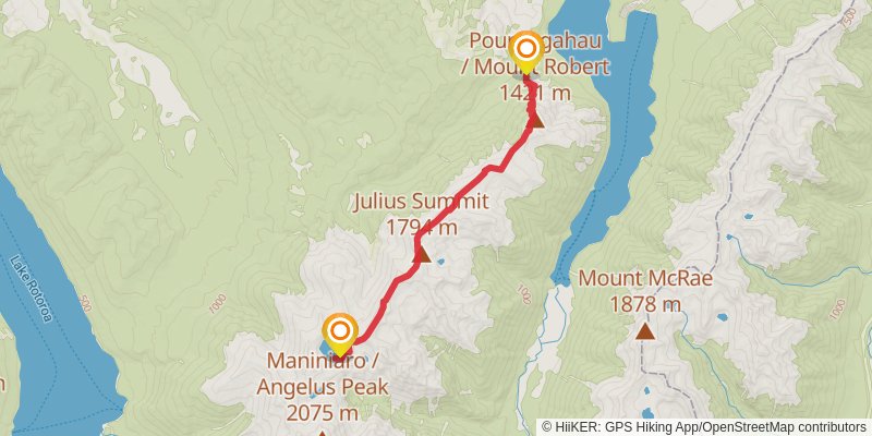Robert's Ridge Route to Lake Angeuls stage 2 Map