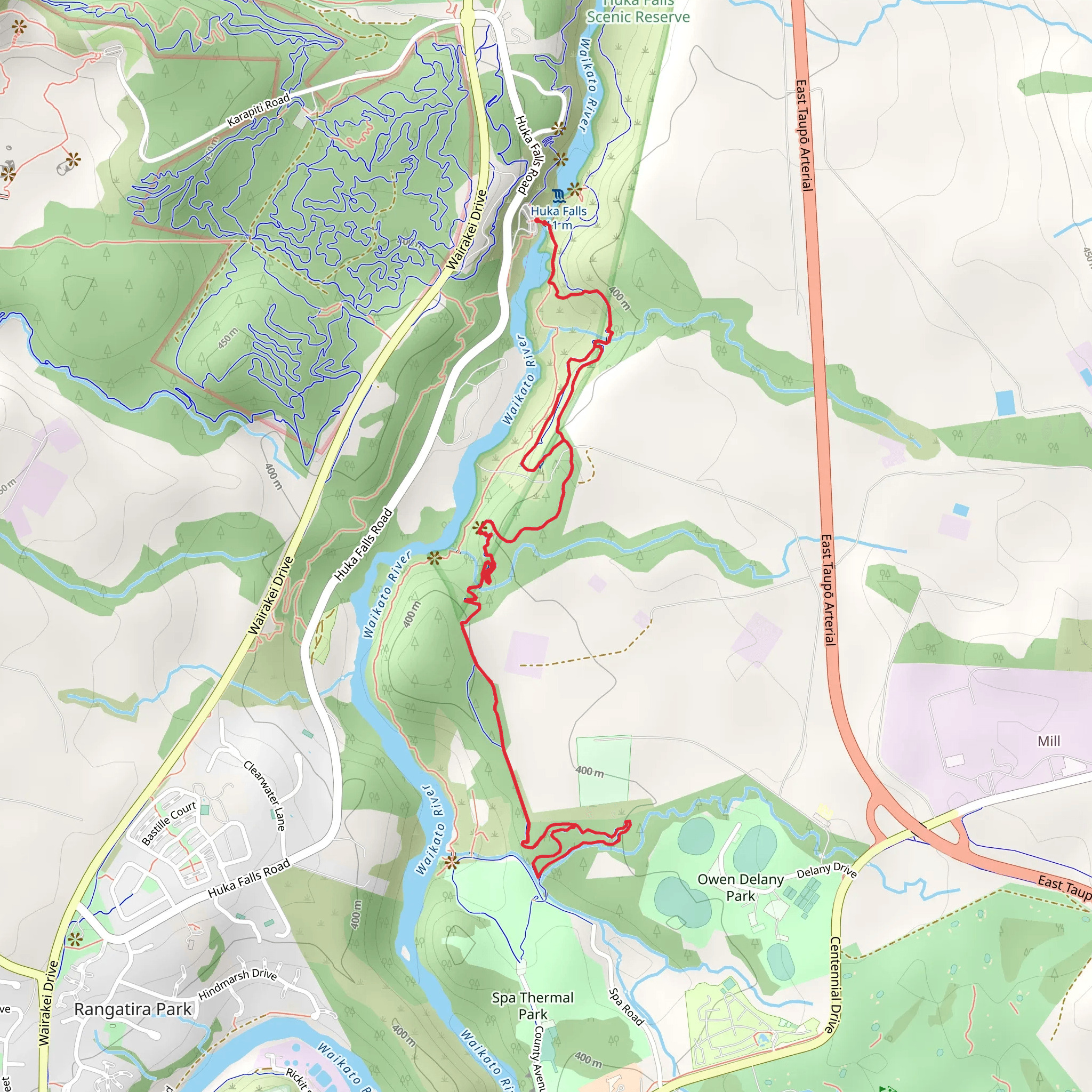 Waikato River Track mobile static map