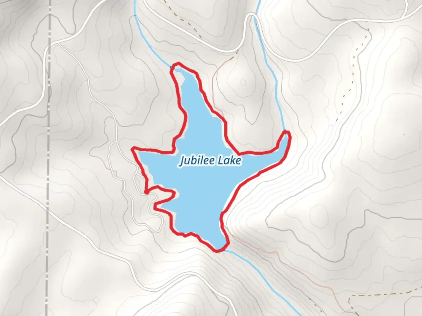 An image depicting the trail Jubilee Lake Loop and its surrounding area.