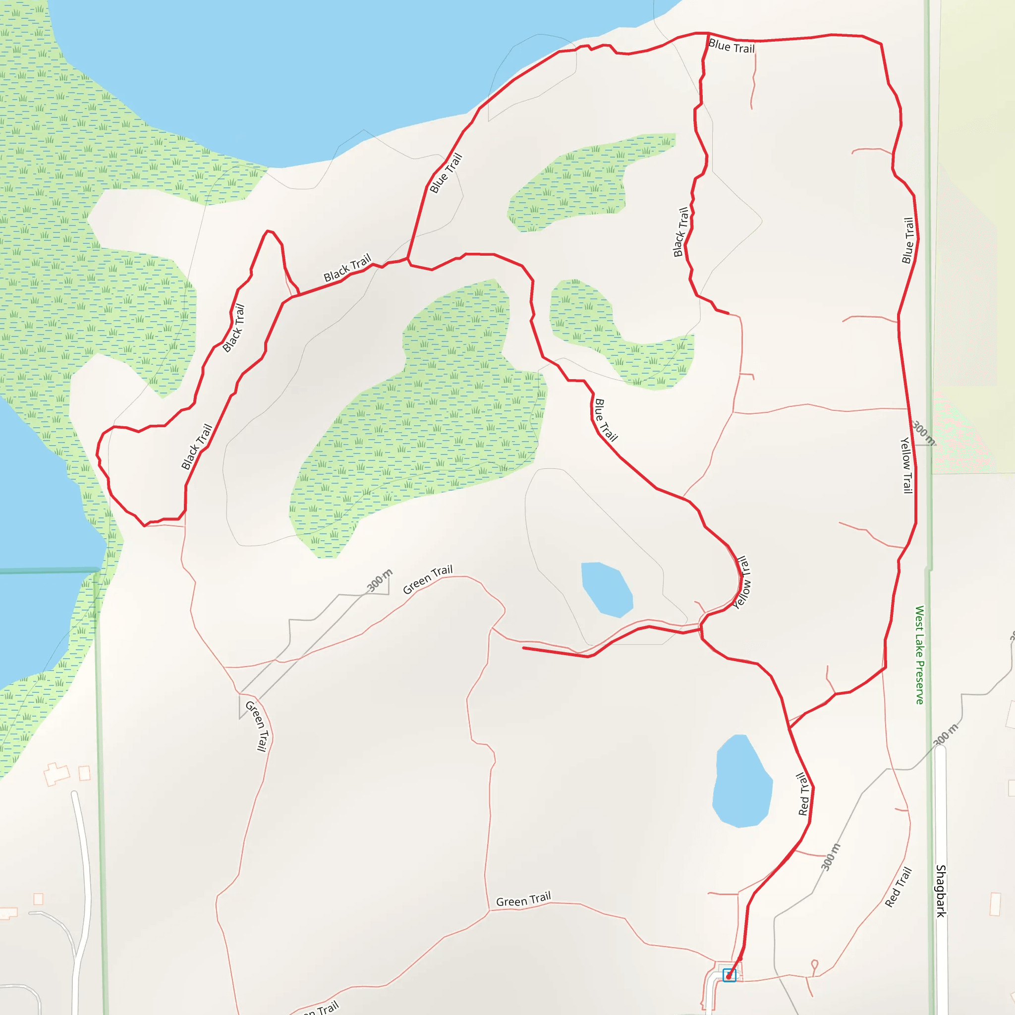 West Lake Overlook Loop mobile static map