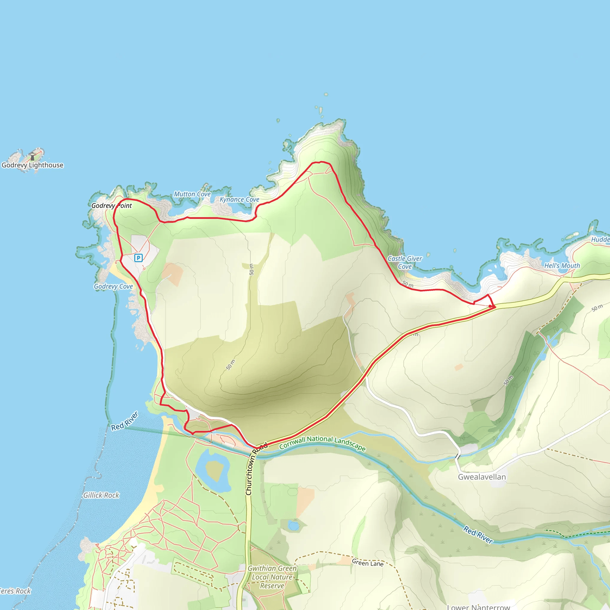 National Trust - Godrevy Loop mobile static map