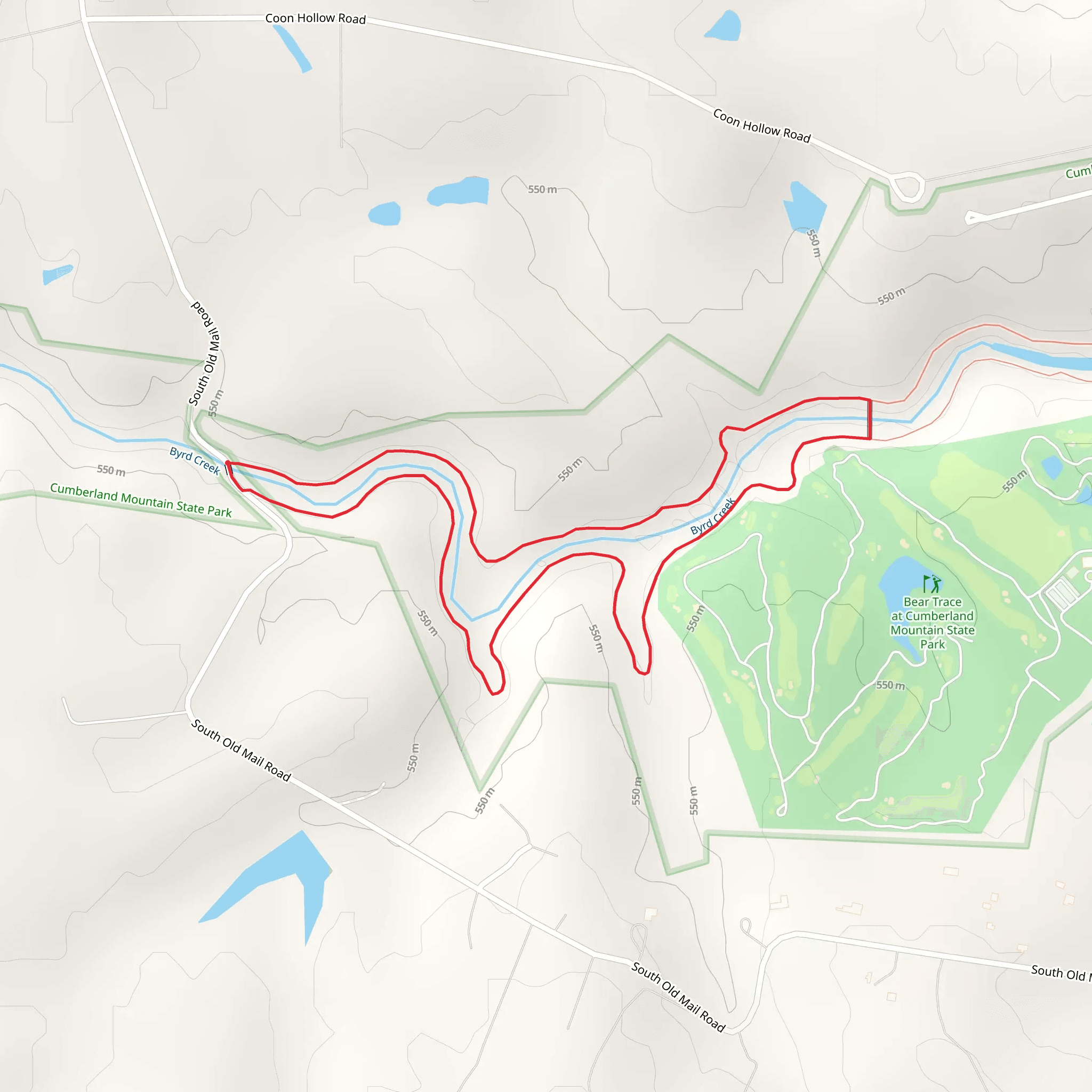 Byrd Creek Loop via Pioneer Trail mobile static map
