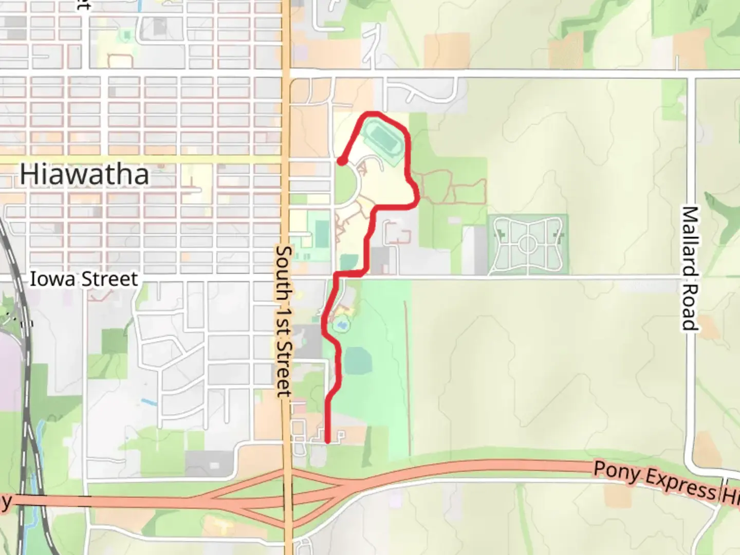 An image depicting the trail Hiawatha Walking Trail and its surrounding area.