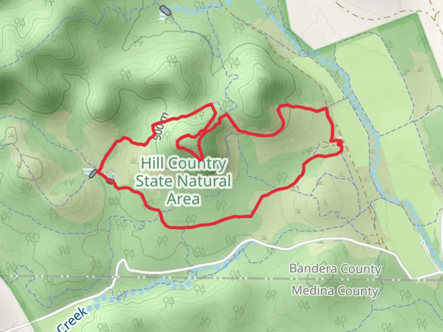 An image depicting the trail Wilderness and West Peak Loop and its surrounding area.