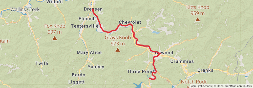 American Perimeter Trail - Southern Appalachian Primary stage 62 Map