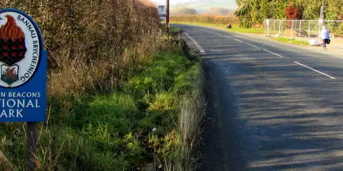 An image depicting the trail Brecon - River Honddu and Llanddew and its surrounding area.