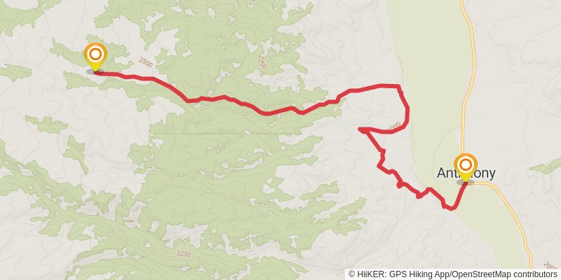 American Discovery Trail North Route stage 302 Map