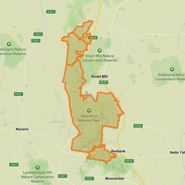 Kara Kara National Park mobile static map
