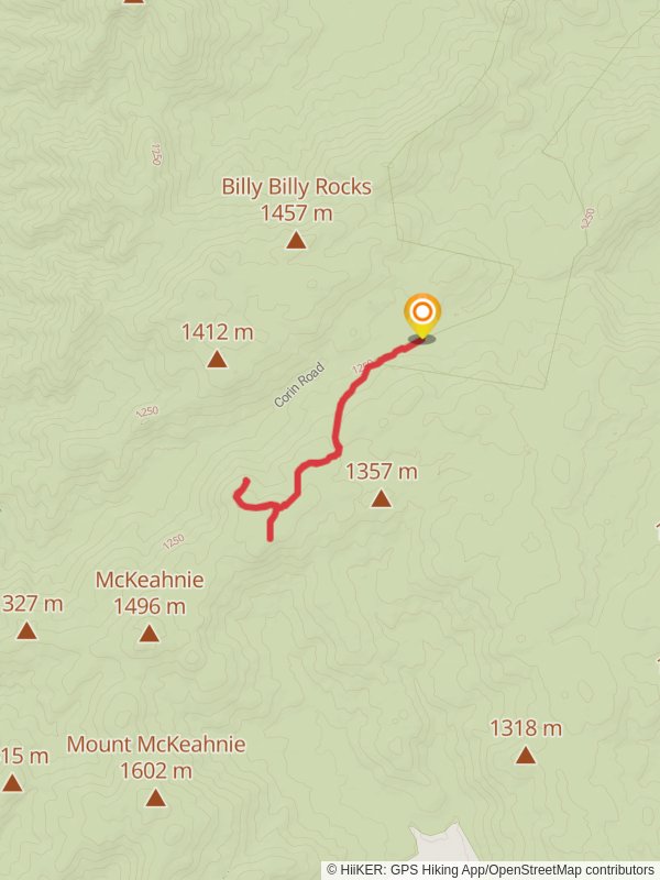 Square Rock Trail mobile static map