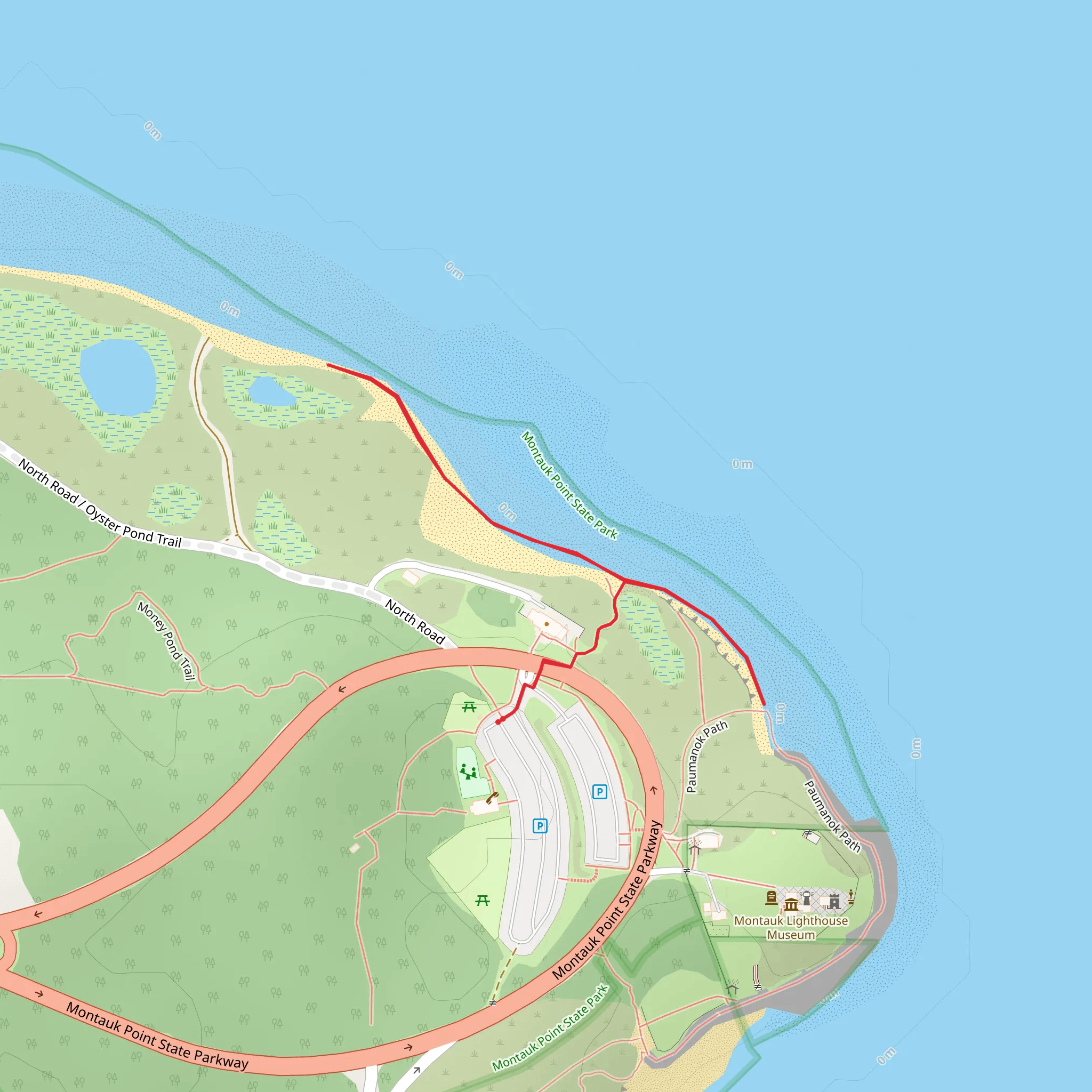 Montauk Point mobile static map