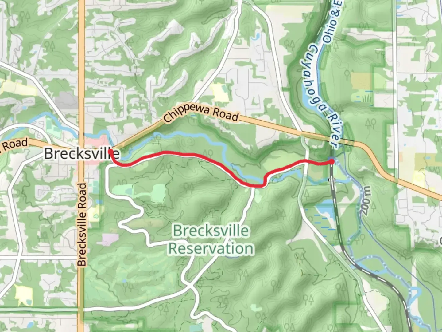 An image depicting the trail All Purpose Trail - Brecksville and its surrounding area.
