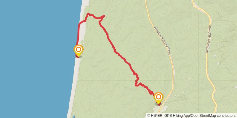 Miner's Ridge and James Irvine Loop Trail stage 2 Map