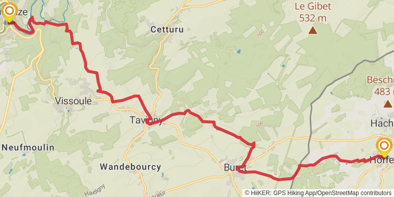 Escapardenne Eisleck Trail stage 4 Map