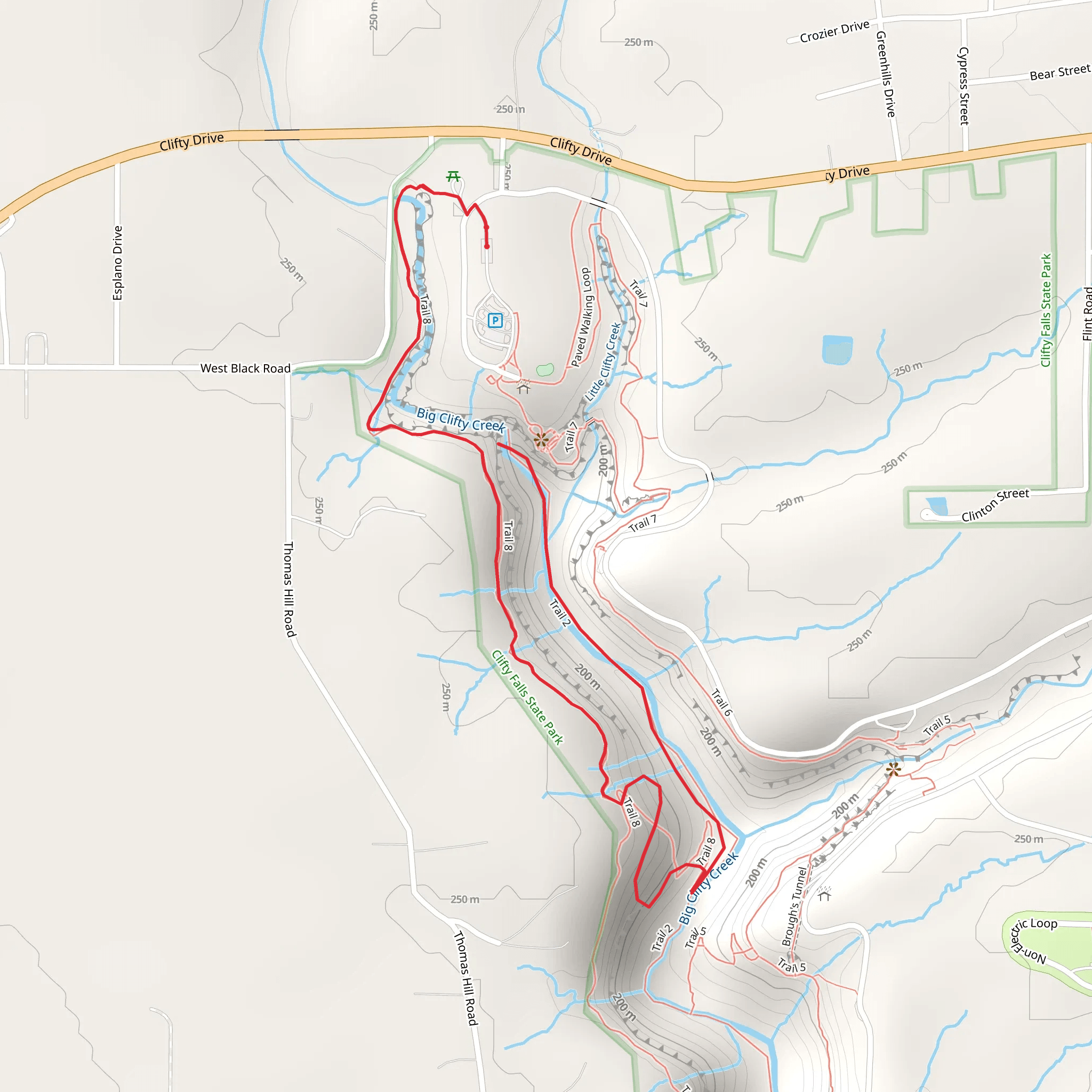 Big Clifty Creek mobile static map