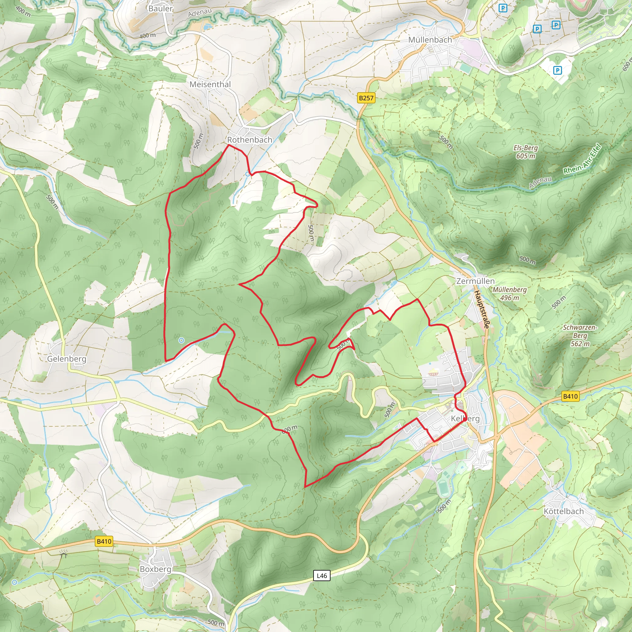 Kelberg North Loop mobile static map