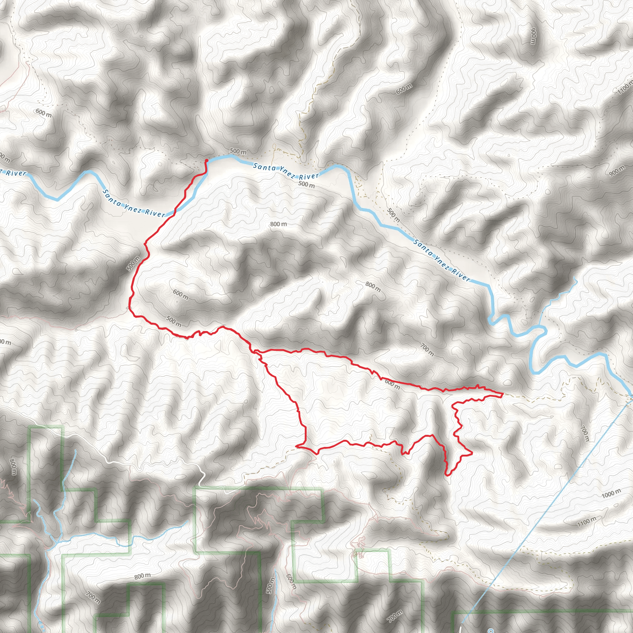 Romero Trail and Blue Canyon Trail Loop mobile static map